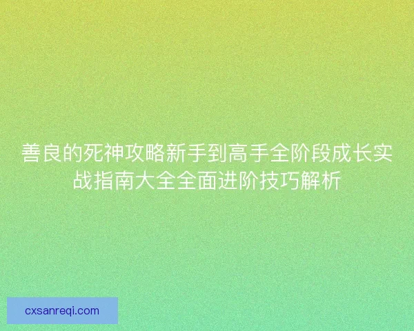 善良的死神攻略新手到高手全阶段成长实战指南大全全面进阶技巧解析